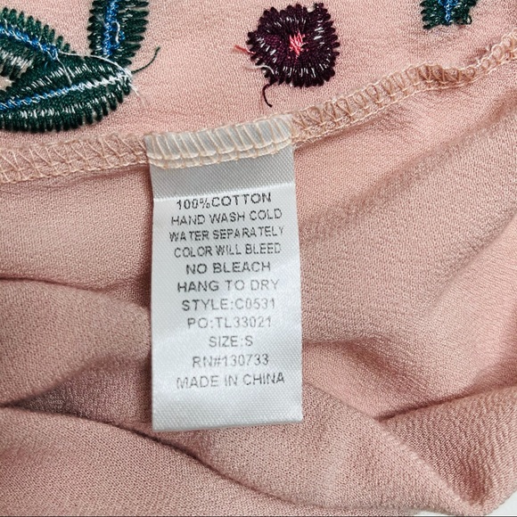 Altar’d State Palerma Embroidered Pink Boho Dress Size Small - Picture 8 of 11